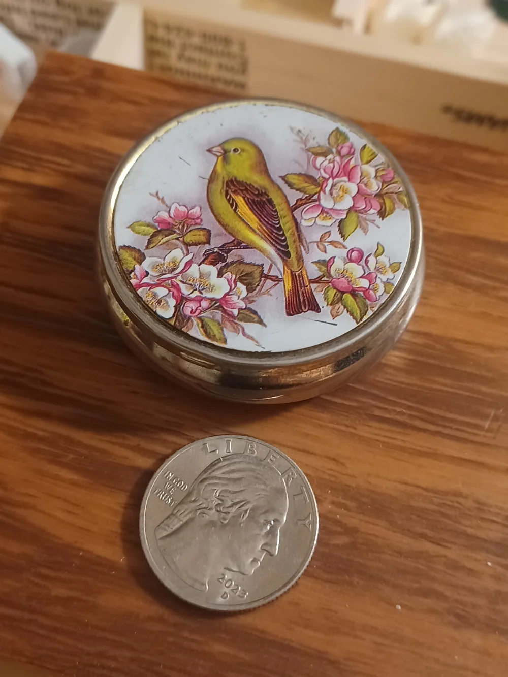 Yellow Songbird Decorative Bird-Themed Trinket Box